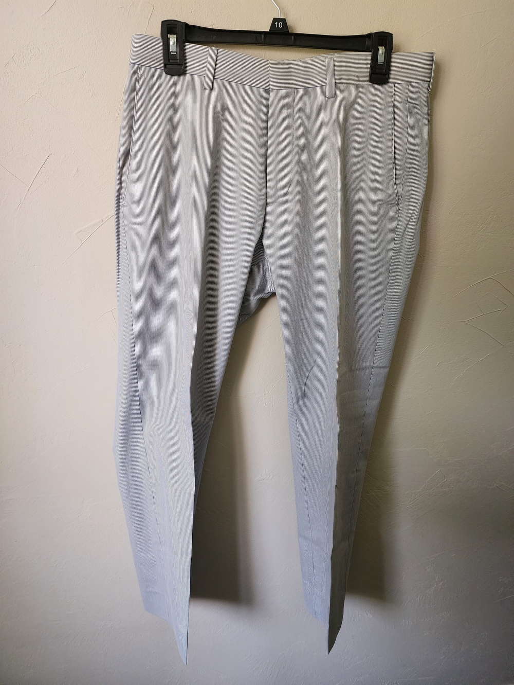 Banana Republic Light Gray Men's Dress Pants - Tailored Flat Front